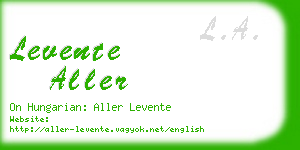 levente aller business card